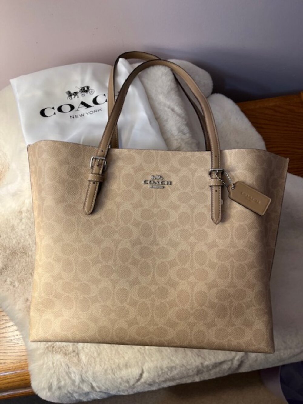 COACH -Signature Canvas Tote Handbag - Picture 5 of 10